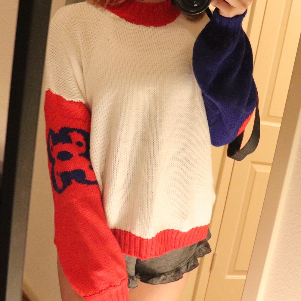 Bishop Sleeve Color Block Jumper